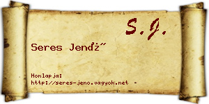 Seres Jenő névjegykártya