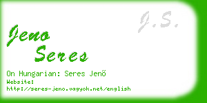 jeno seres business card