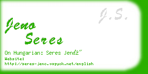 jeno seres business card